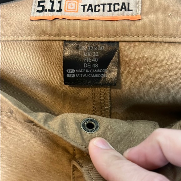 5.11 Tactical Tan Cargo Pants with Relaxed Fit - Picture 2 of 3